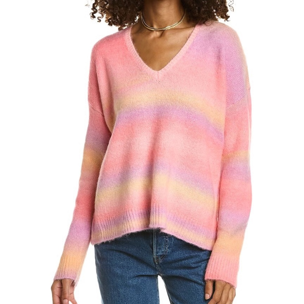 Lilly Pulitzer Pink and Purple V-Neck Sweater